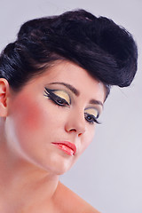 Image showing Beautiful Woman with  Luxury Makeup