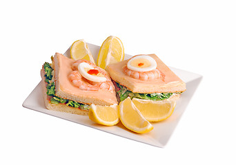 Image showing Shrimp sandwich