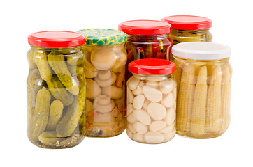 Image showing marinated preserve ecologic organic food glass pot 