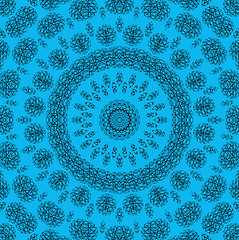 Image showing Abstract blue background with pattern