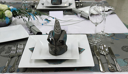 Image showing detail wedding table decorations 