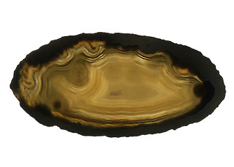 Image showing brown agate gem isolated 