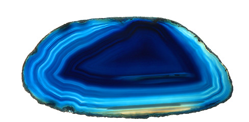 Image showing blue agate gem isolated 