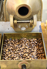 Image showing old coffee beans machine as gourmet background