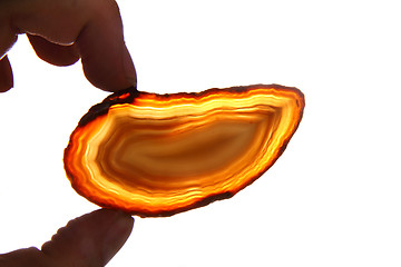 Image showing agate gem in human hand