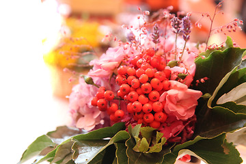 Image showing rowan berries as wedding flower