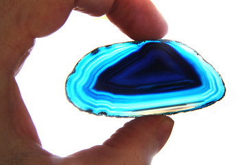 Image showing agate gem in human hand