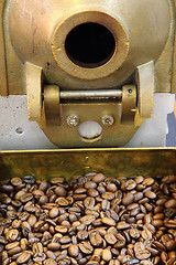 Image showing old coffee beans machine as gourmet background