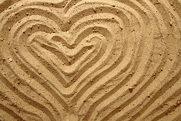 Image showing yellow sand texture (heart)