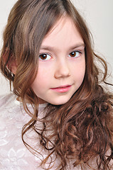 Image showing adorable little girl with freckles