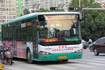 Image showing hybrid bus on the road