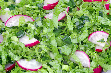 Image showing Radish salad background
