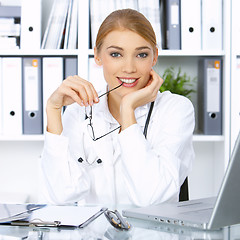 Image showing Female doctor in surgery