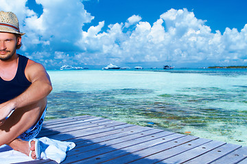 Image showing Man at Maldives