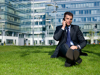 Image showing Outdoor Businessman