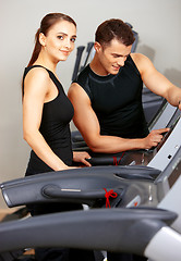 Image showing Couple at the gym