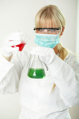 Image showing Female in lab