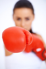 Image showing Close up of boxing glove