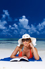 Image showing Woman at Maldives