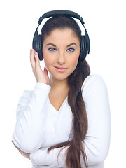 Image showing Girl with headphones