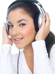 Image showing Girl with headphones