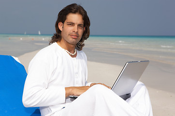 Image showing Man on the Beach 