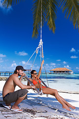 Image showing Couple at Maldives