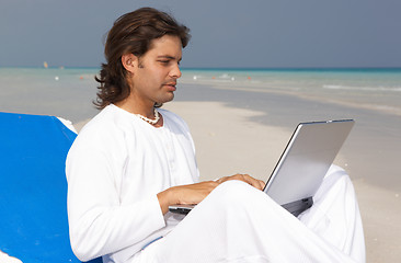 Image showing Man on the Beach 