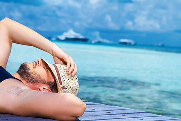 Image showing Man at Maldives