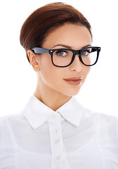 Image showing Portrait of beautiful woman in glasses