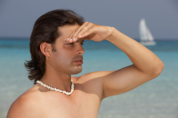 Image showing Man at the Beach