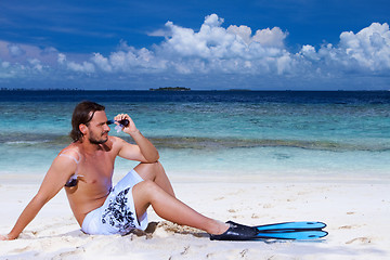 Image showing Handsome Man at Maldives