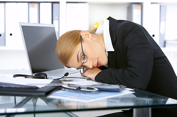 Image showing Business Woman in Office