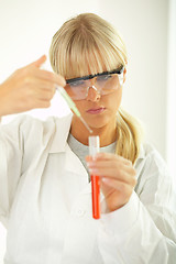 Image showing Female in lab