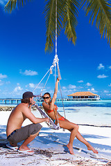 Image showing Couple at Maldives