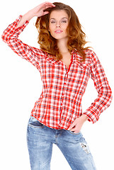 Image showing Lovely young woman in casual clothing