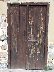 Image showing Old door. Fikardou. Cyprus