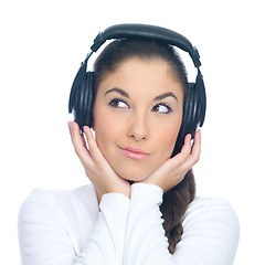 Image showing Girl with headphones