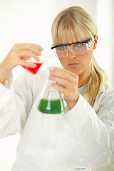 Image showing Female in lab