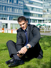 Image showing Outdoor Businessman