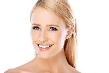 Image showing Happy blond woman  smiling