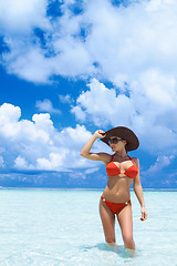 Image showing Woman at Maldives