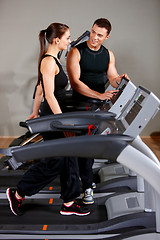 Image showing Couple at the gym