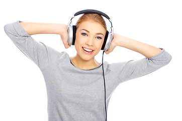 Image showing Girl with headphones