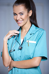 Image showing Portrait of beautiful female doctor