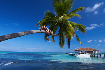 Image showing Man on Palm