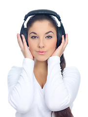 Image showing Girl with headphones