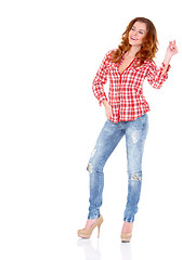 Image showing Lovely young woman in casual clothing