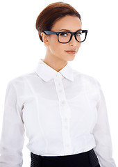 Image showing Beautiful businesswoman in glasses