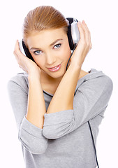 Image showing Girl with headphones